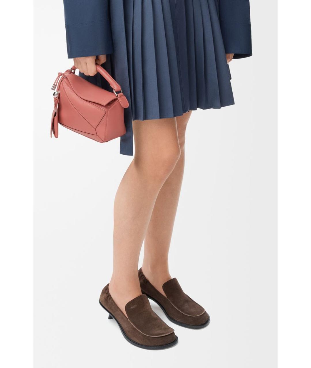 LOEWE Коралловая кожаная сумка через плечо, фото 2