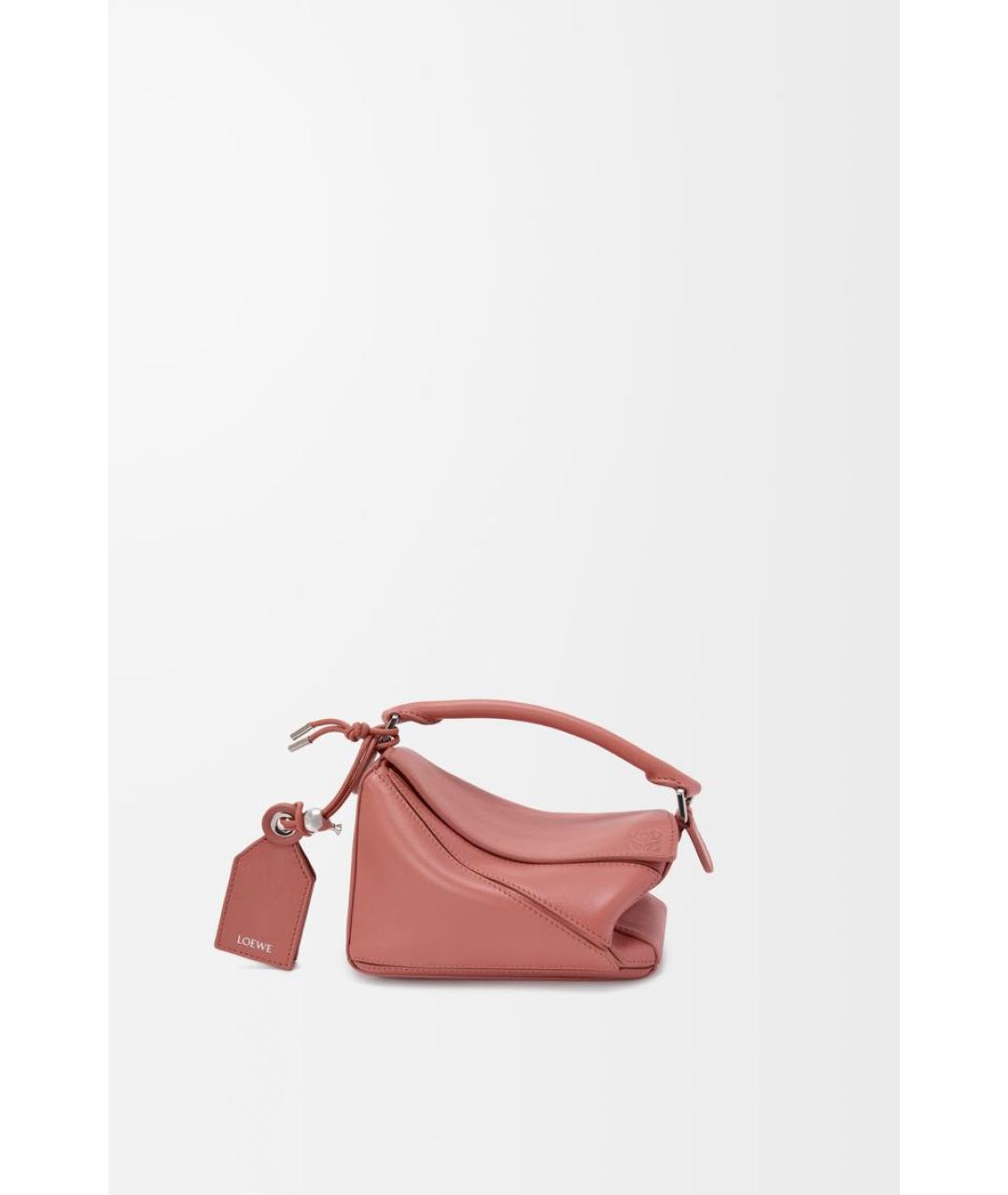 LOEWE Коралловая кожаная сумка через плечо, фото 4