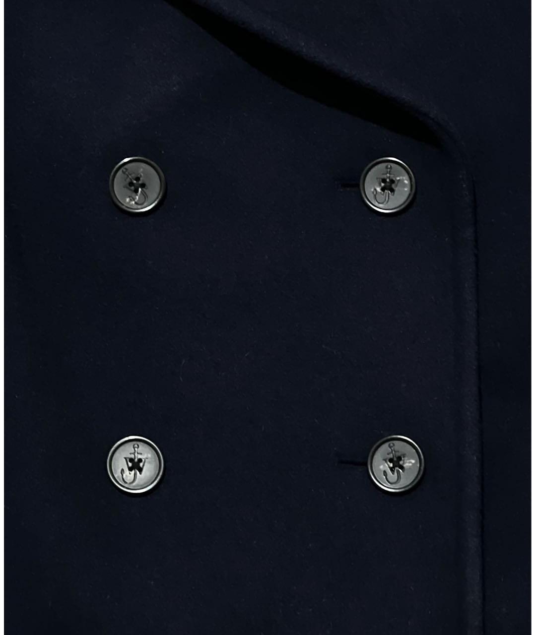 J.W.ANDERSON Темно-синее шерстяное пальто, фото 4