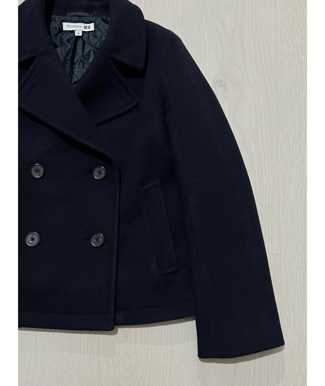 J.W.ANDERSON Темно-синее шерстяное пальто, фото 5