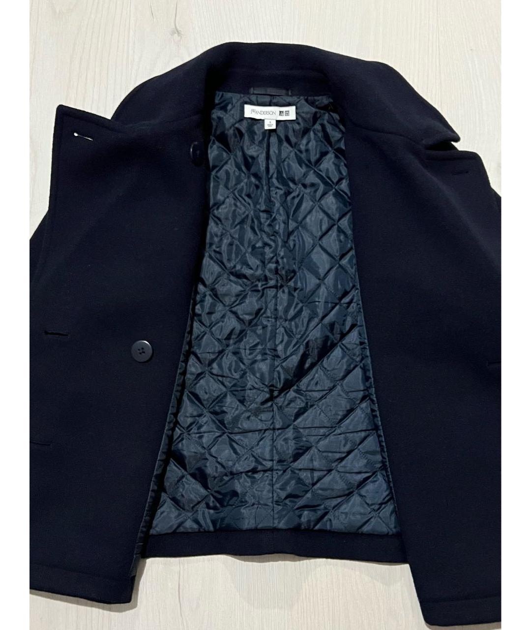 J.W.ANDERSON Темно-синее шерстяное пальто, фото 7