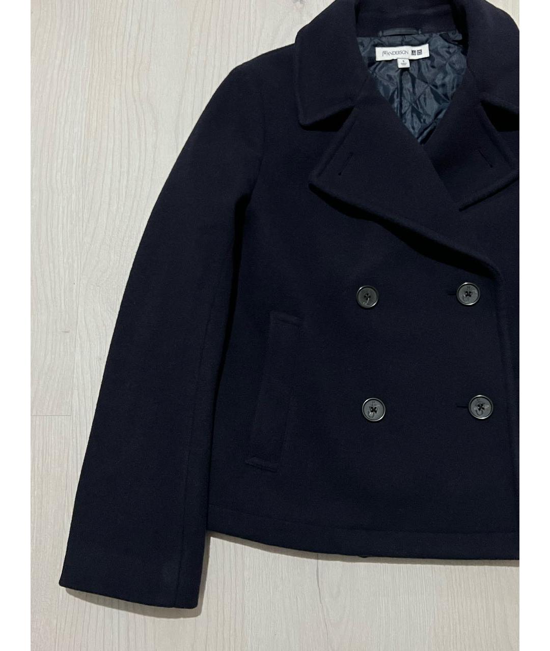 J.W.ANDERSON Темно-синее шерстяное пальто, фото 6