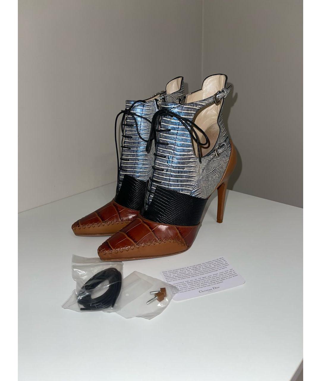 CHRISTIAN DIOR Мульти кожаные туфли, фото 5