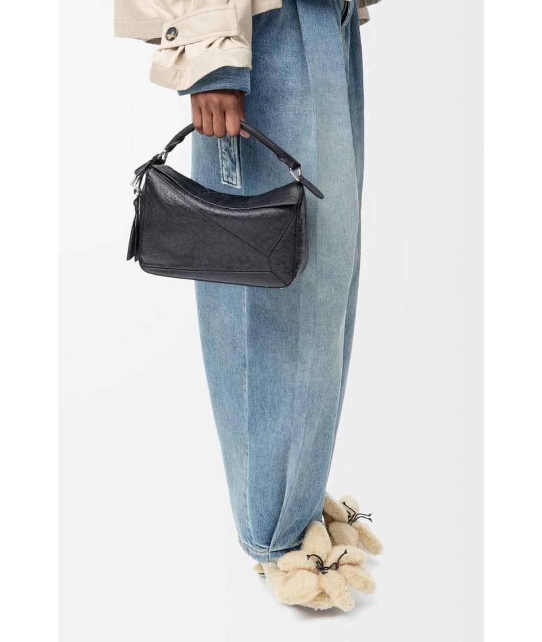 LOEWE Черная кожаная сумка через плечо, фото 2