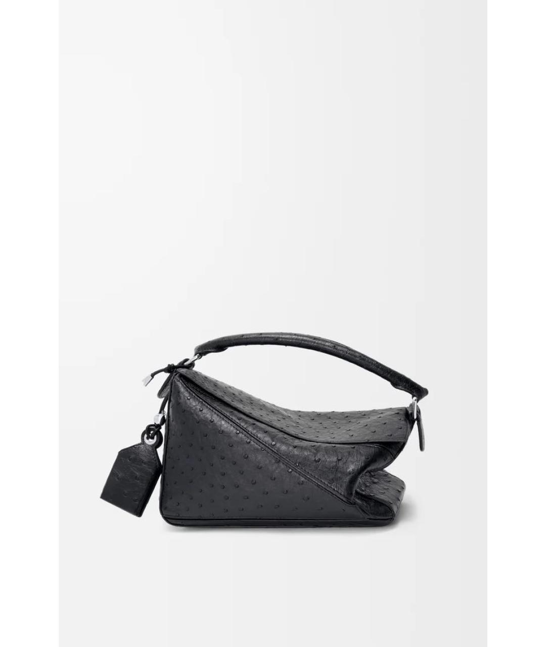 LOEWE Черная кожаная сумка через плечо, фото 4