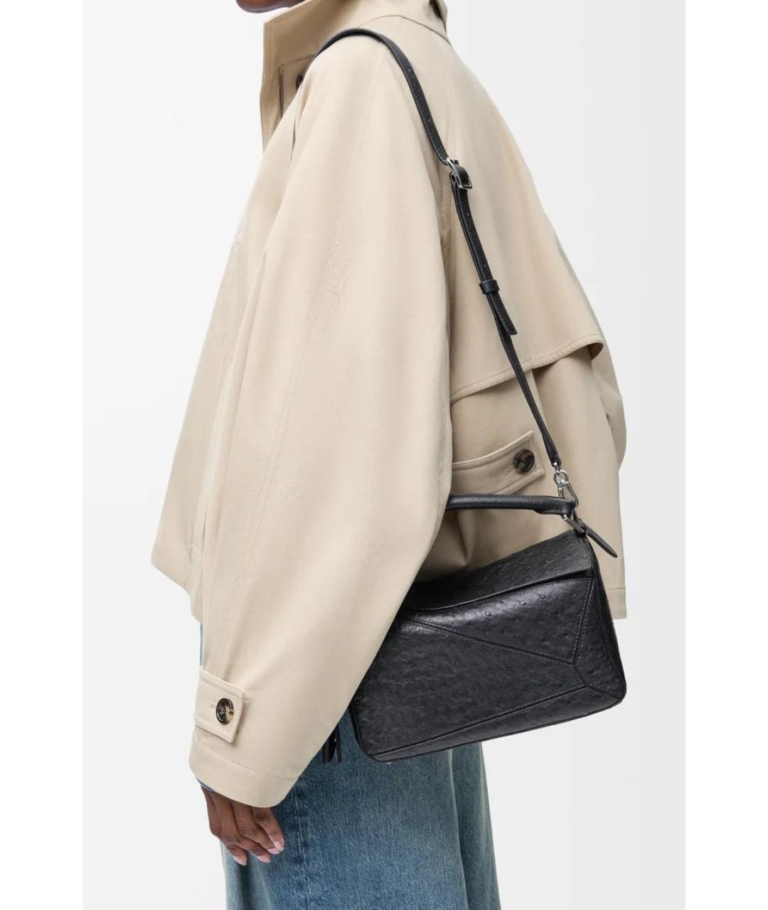 LOEWE Черная кожаная сумка через плечо, фото 3