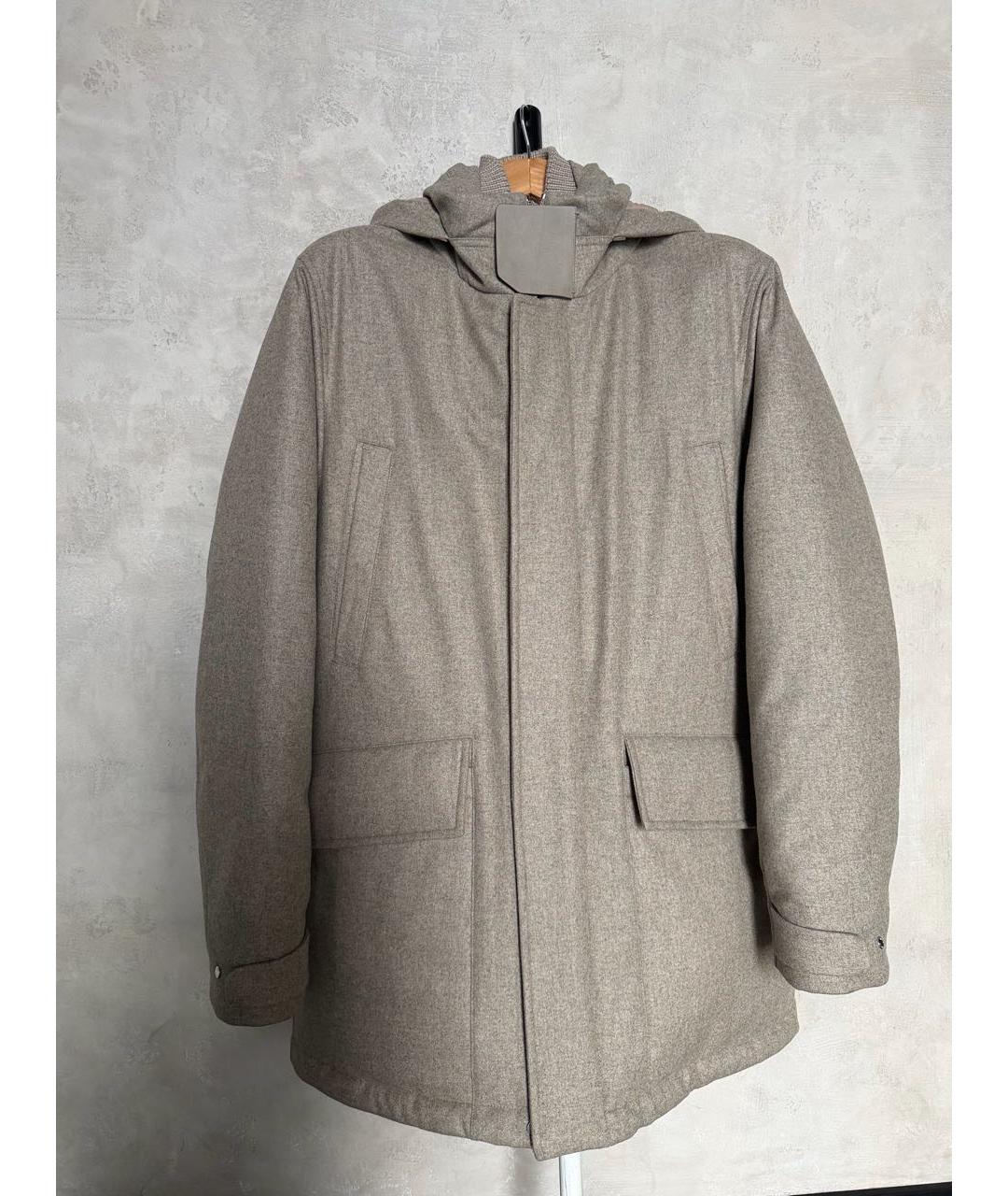 ZEGNA Бежевая шерстяная парка, фото 8