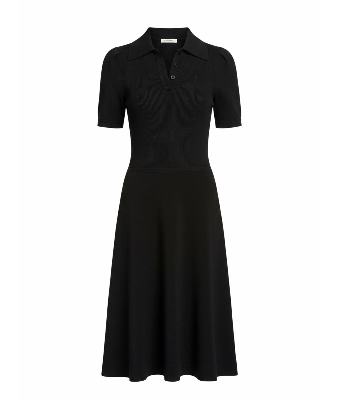 SANDRO Черное полиамидовое повседневное платье, фото 1