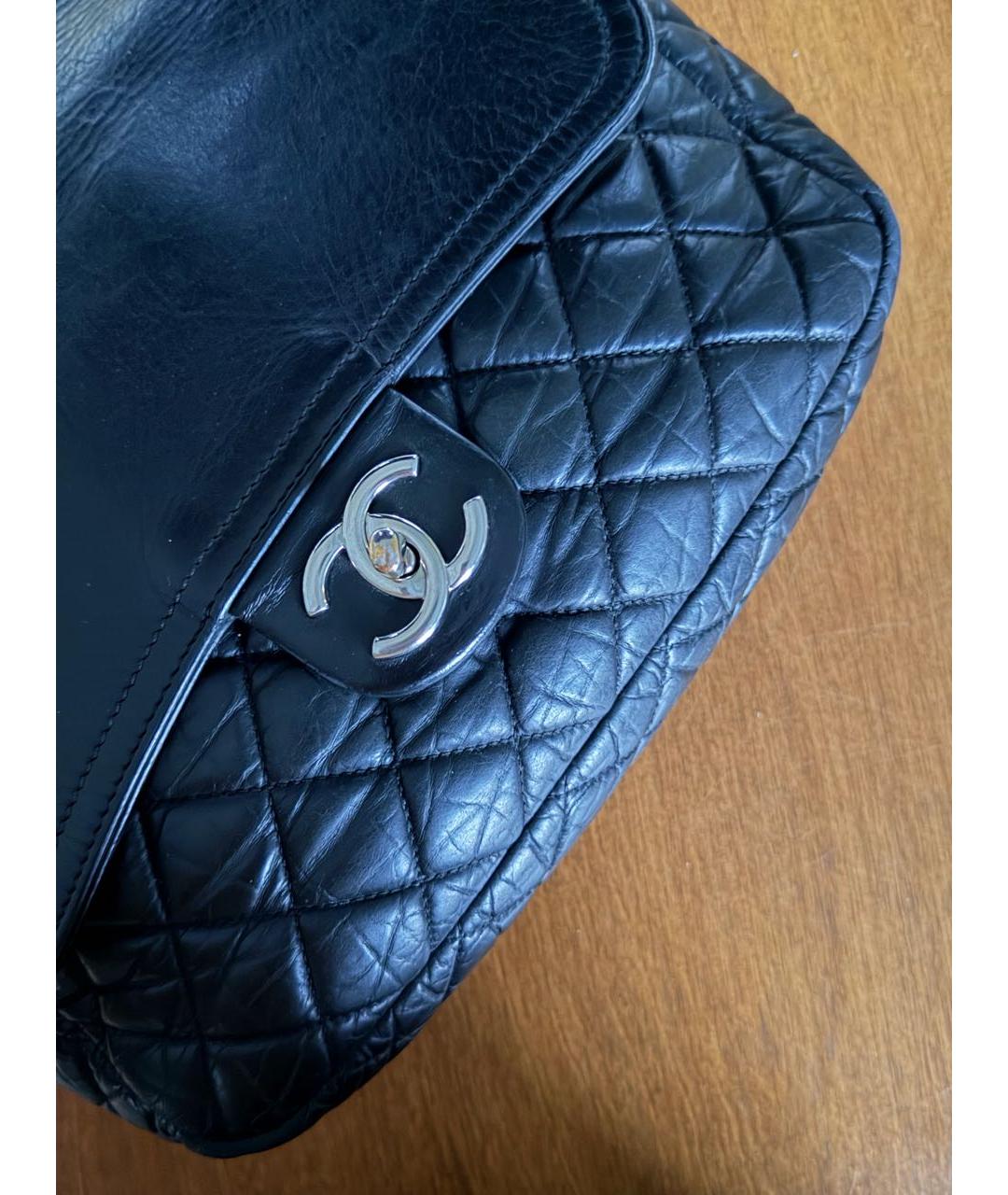 CHANEL Черная кожаная сумка через плечо, фото 4