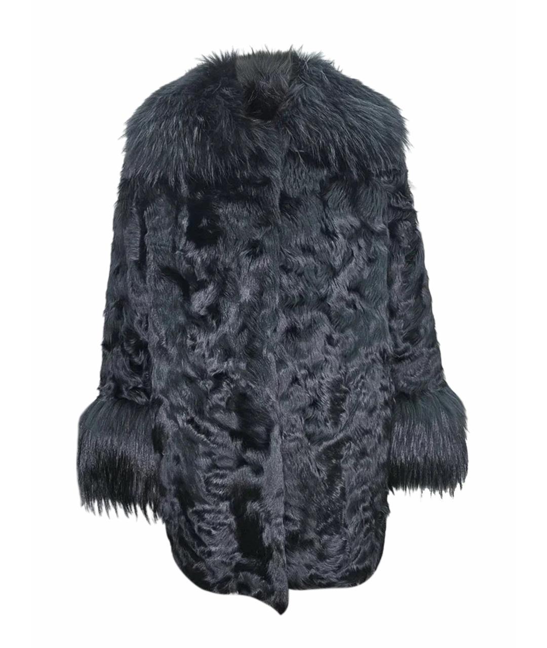P.A.R.O.S.H. Черная меховая шуба, фото 1