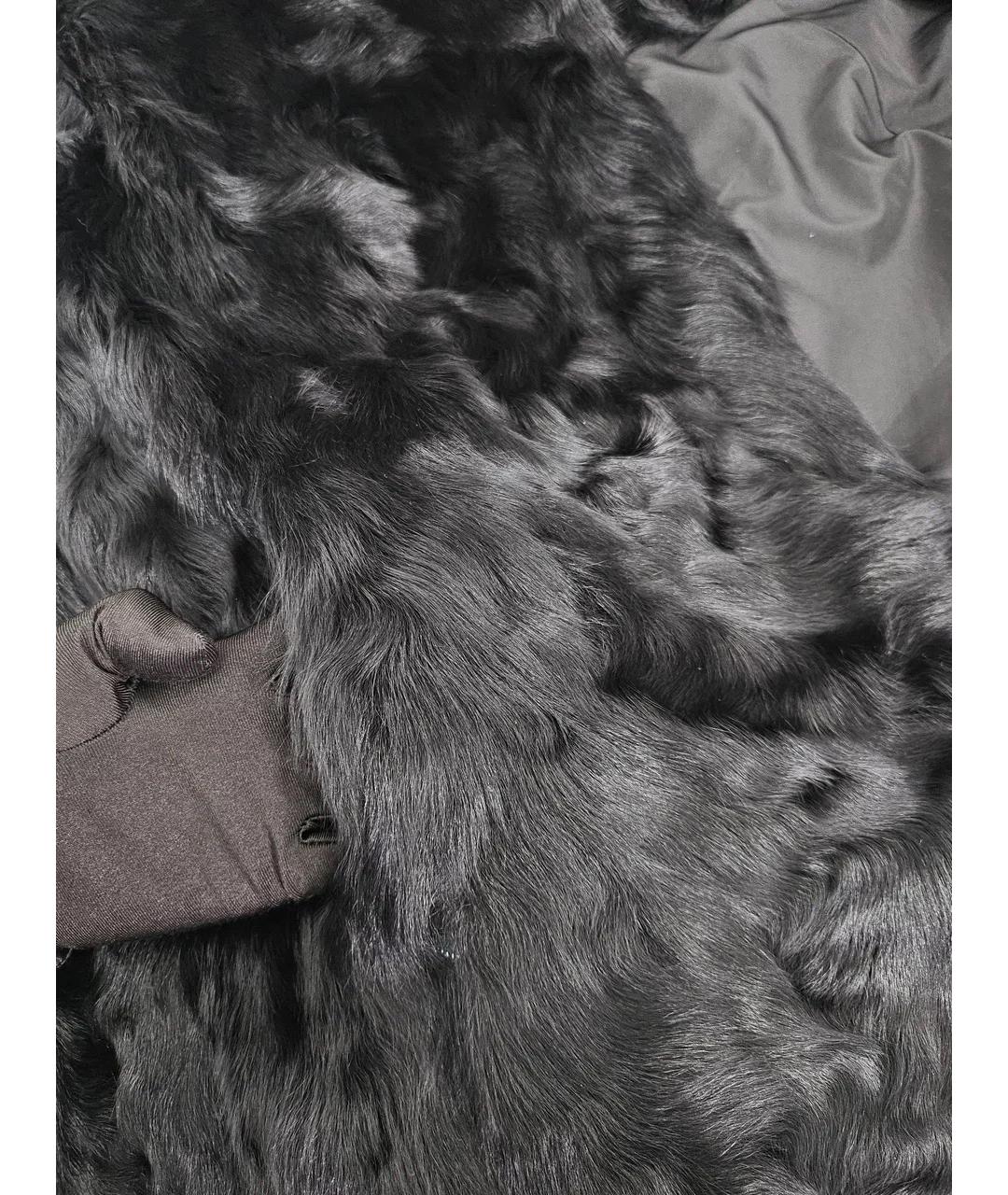 P.A.R.O.S.H. Черная меховая шуба, фото 9