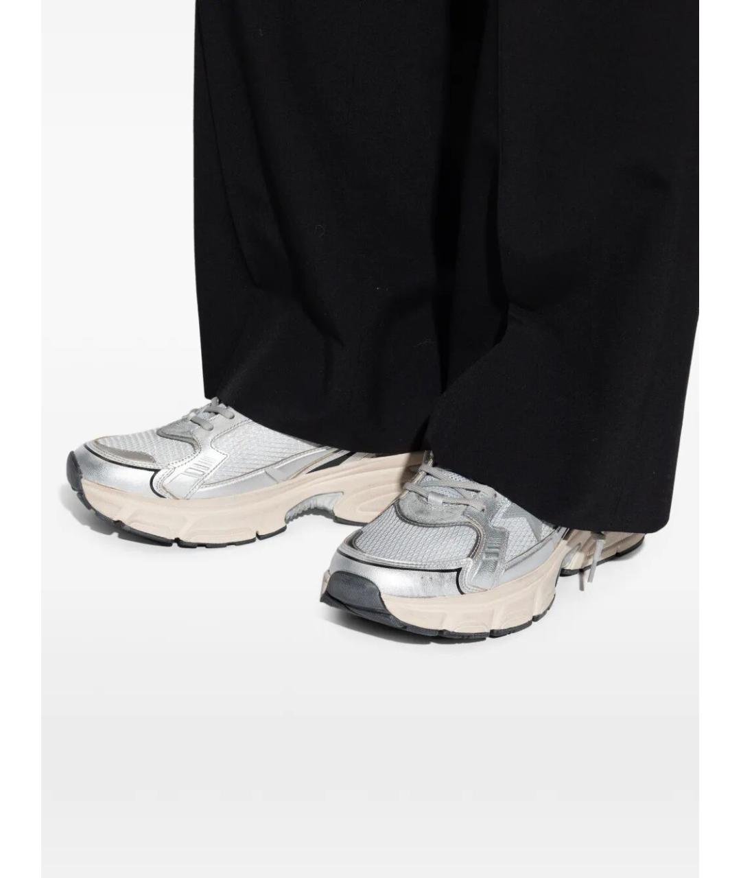 GOLDEN GOOSE DELUXE BRAND Серые кожаные низкие кроссовки / кеды, фото 2