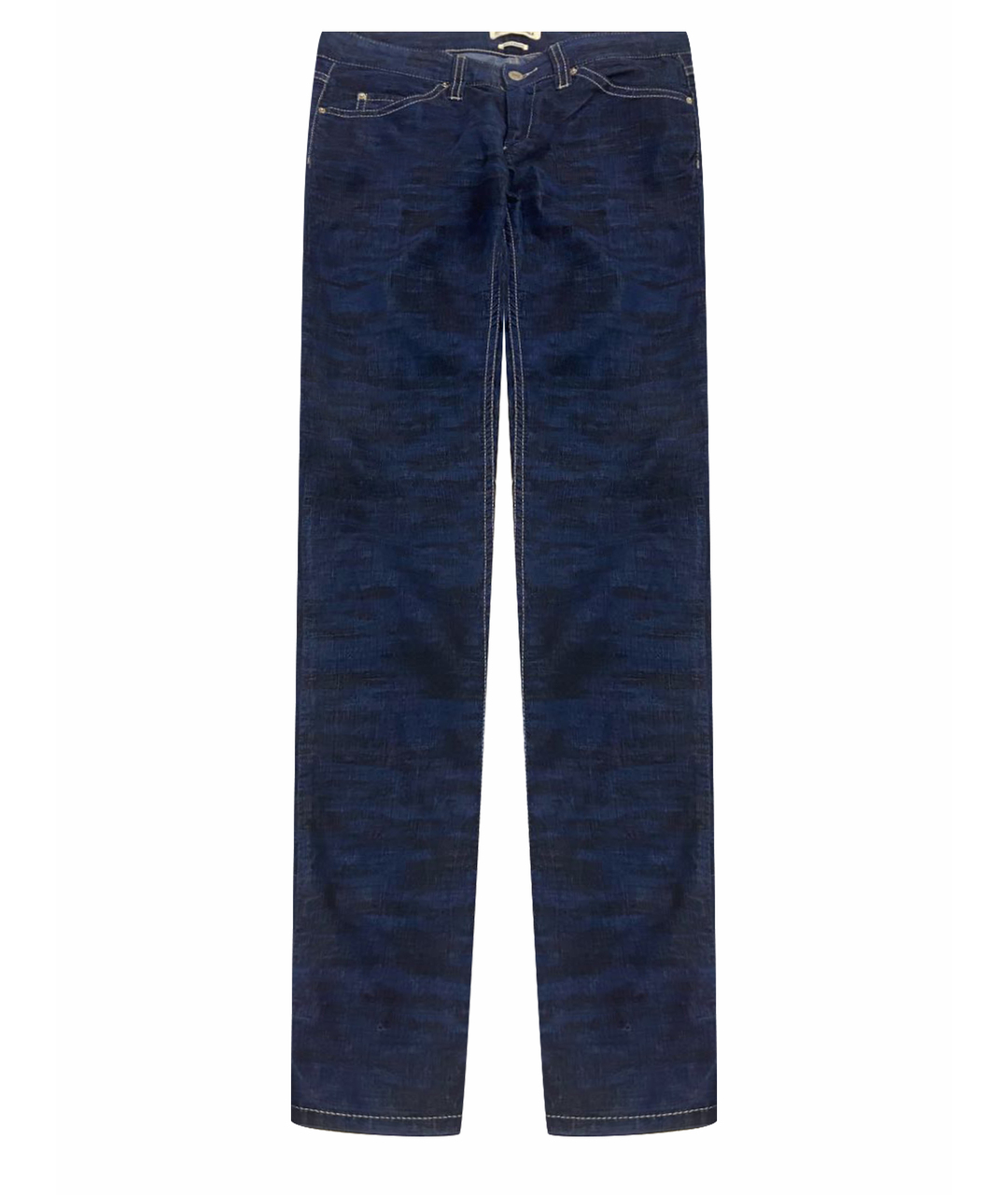 ISABEL MARANT ETOILE Темно-синие хлопко-полиэстеровые джинсы слим, фото 1