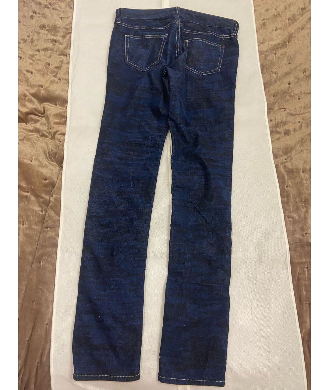 ISABEL MARANT ETOILE Темно-синие хлопко-полиэстеровые джинсы слим, фото 4