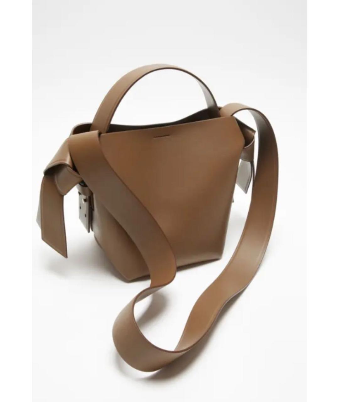 ACNE STUDIOS Коричневая кожаная сумка через плечо, фото 2