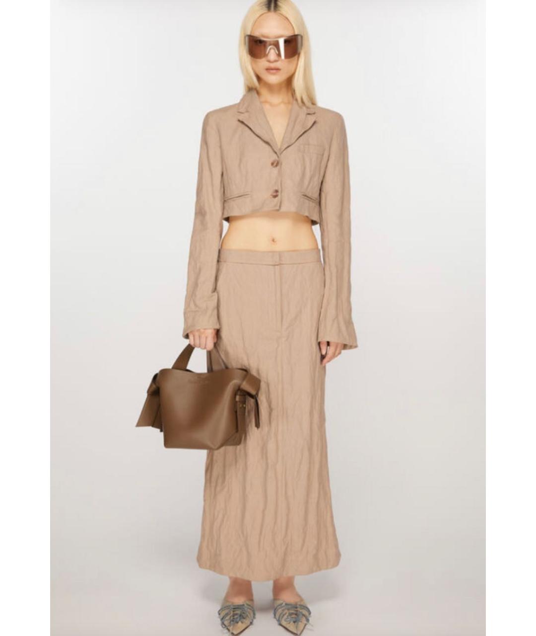 ACNE STUDIOS Коричневая кожаная сумка через плечо, фото 6