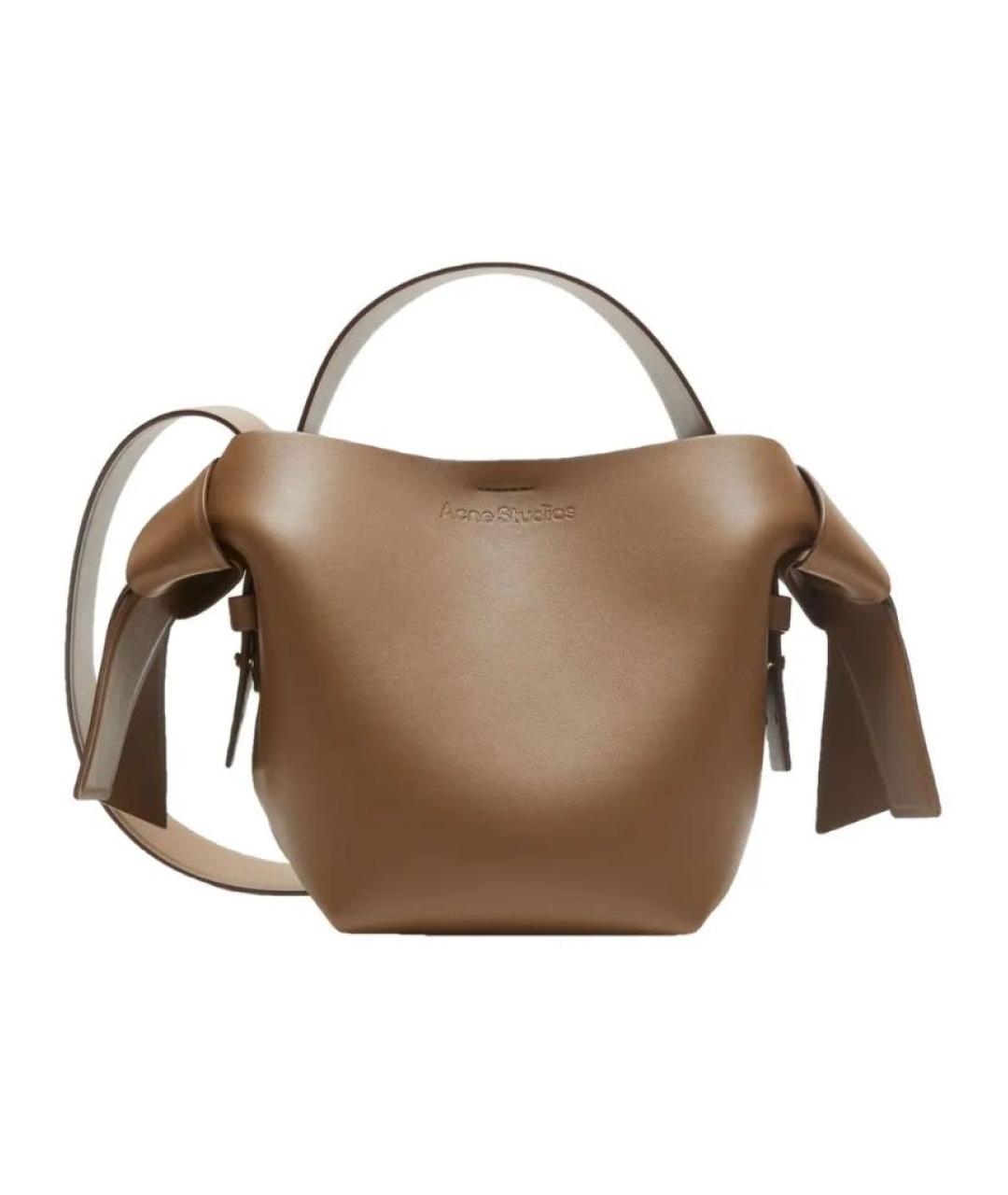 ACNE STUDIOS Коричневая кожаная сумка через плечо, фото 1