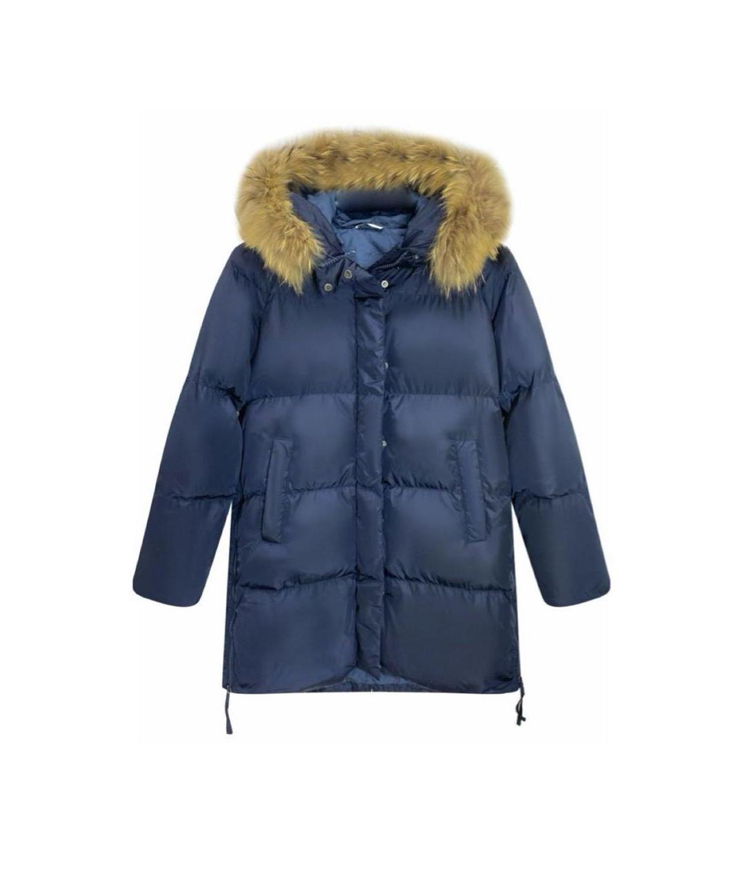 WEEKEND MAX MARA Темно-синий пуховик, фото 9