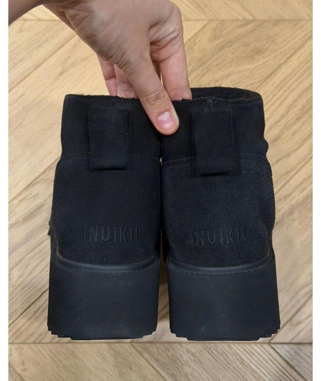 INUIKII Черные замшевые ботинки, фото 4