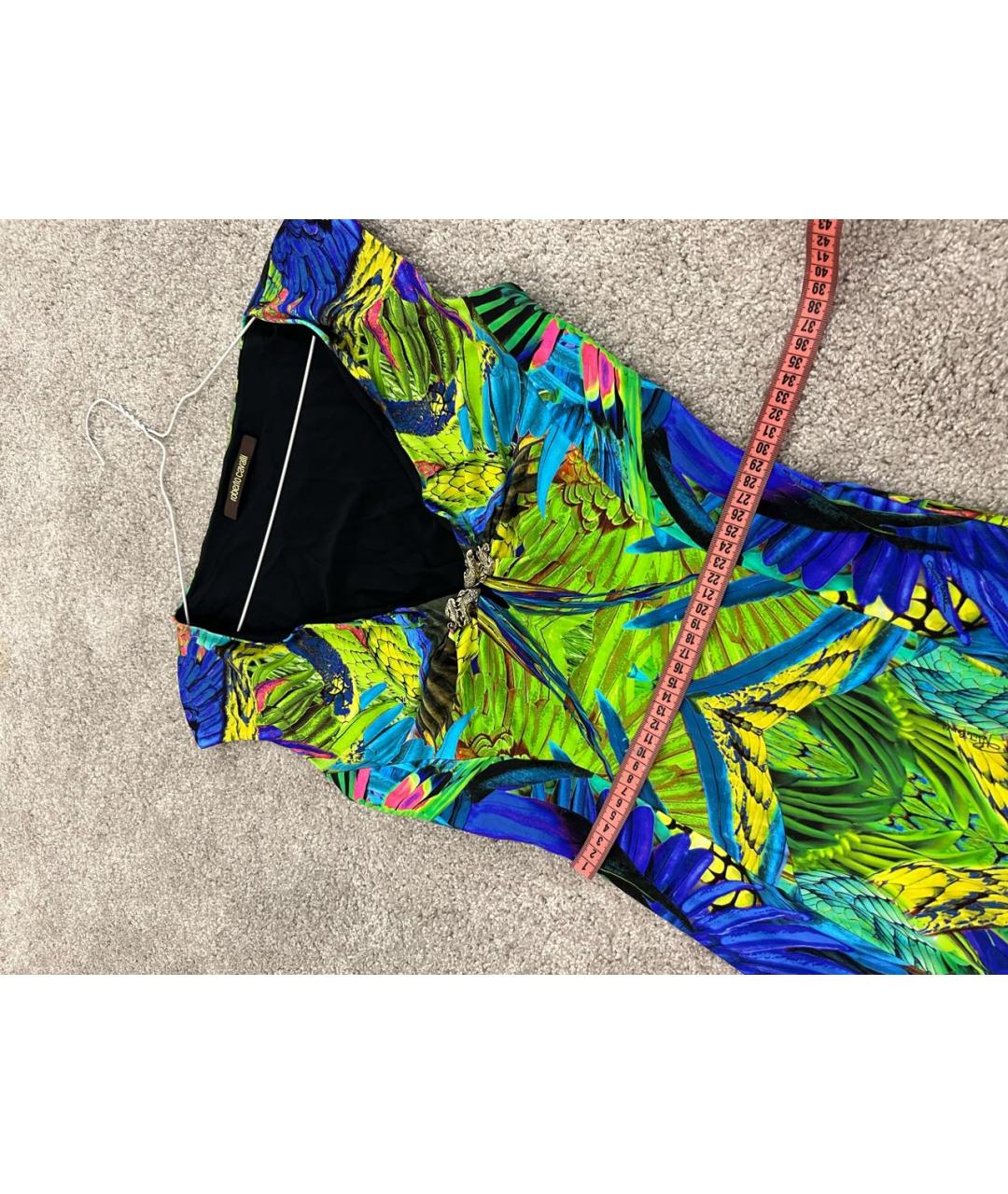 ROBERTO CAVALLI Мульти вискозное платье, фото 3