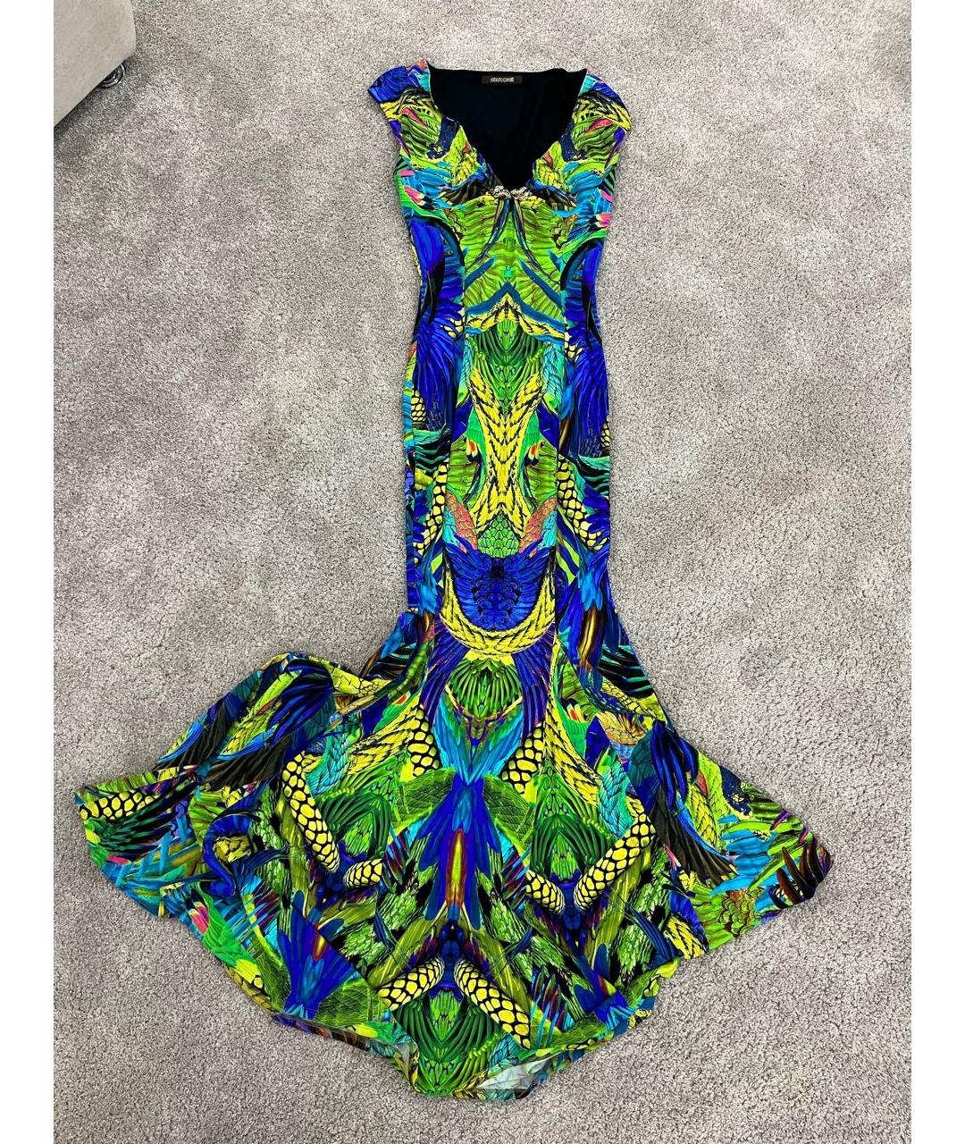 ROBERTO CAVALLI Мульти вискозное платье, фото 7