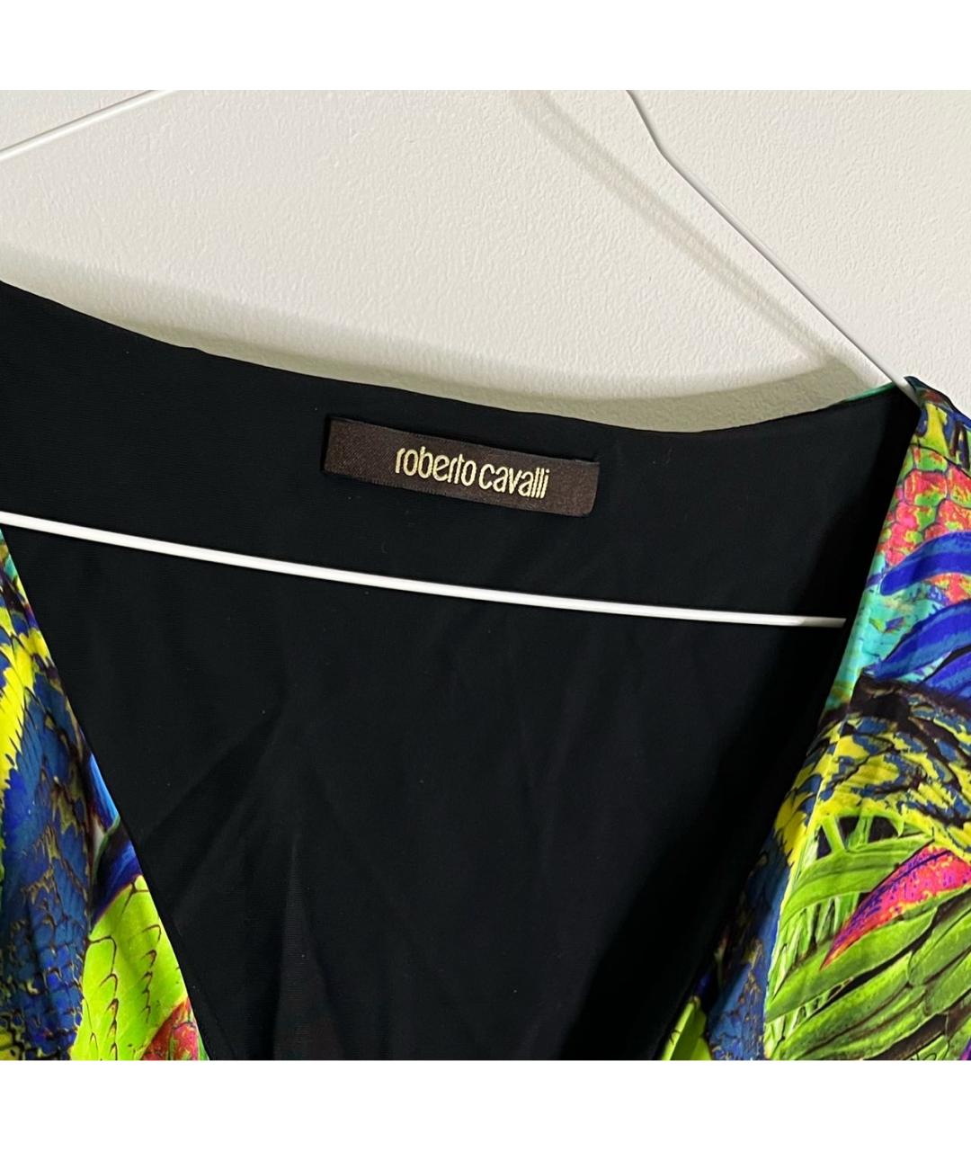 ROBERTO CAVALLI Мульти вискозное платье, фото 5