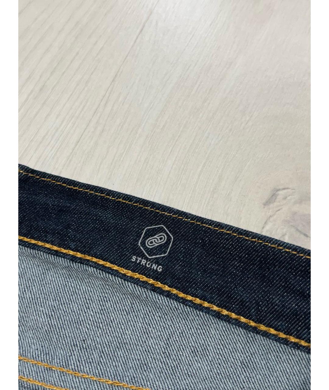 LEVI'S Темно-синие хлопко-полиэстеровые прямые джинсы, фото 7