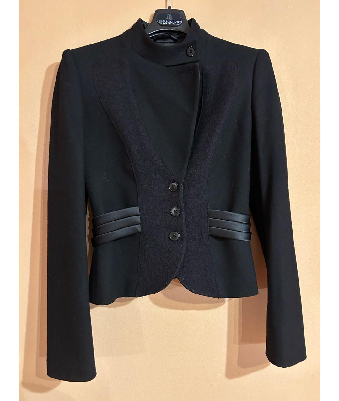 EMPORIO ARMANI Черный шерстяной жакет/пиджак, фото 3