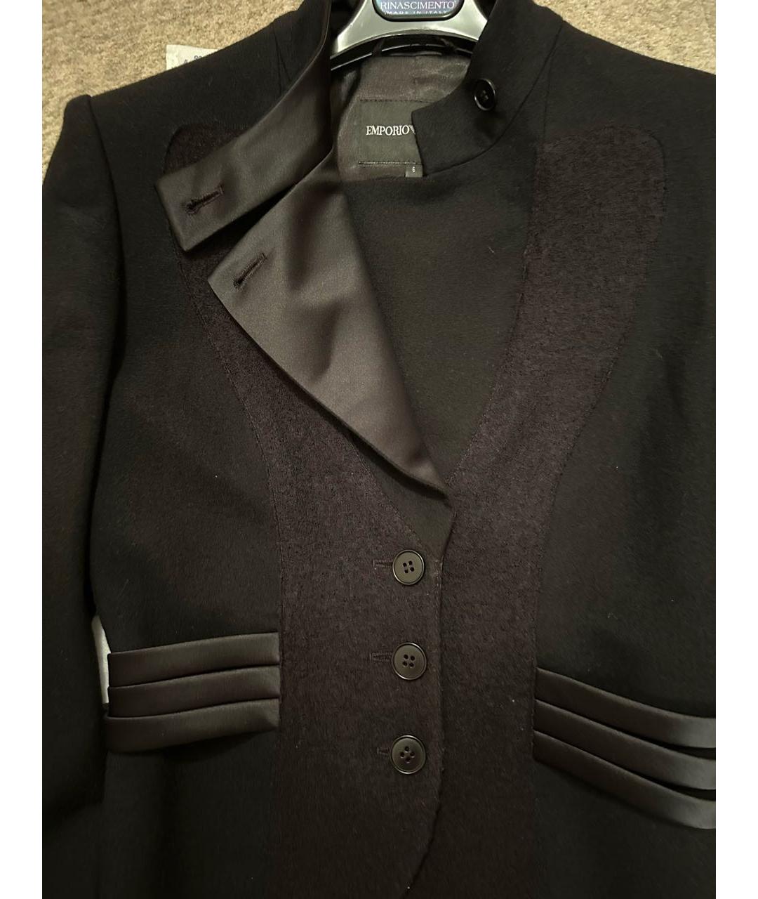 EMPORIO ARMANI Черный шерстяной жакет/пиджак, фото 7