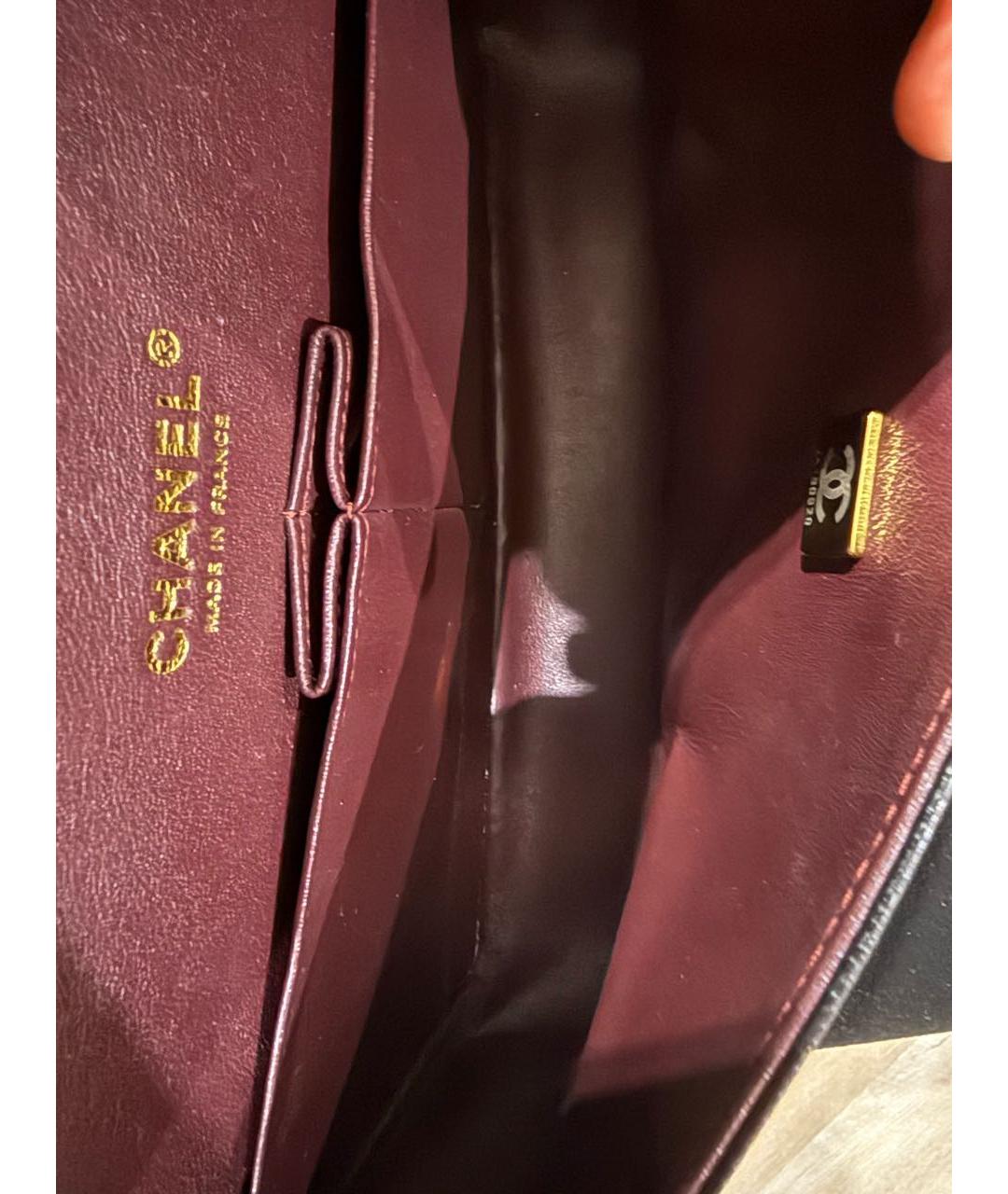 CHANEL Черная кожаная сумка через плечо, фото 7