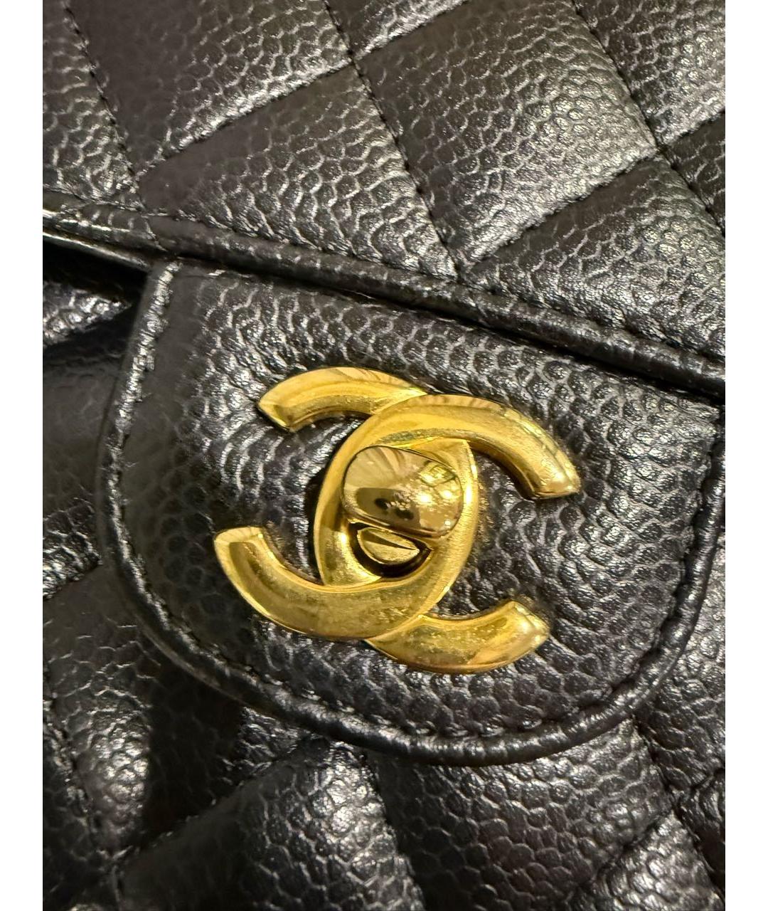 CHANEL Черная кожаная сумка через плечо, фото 5