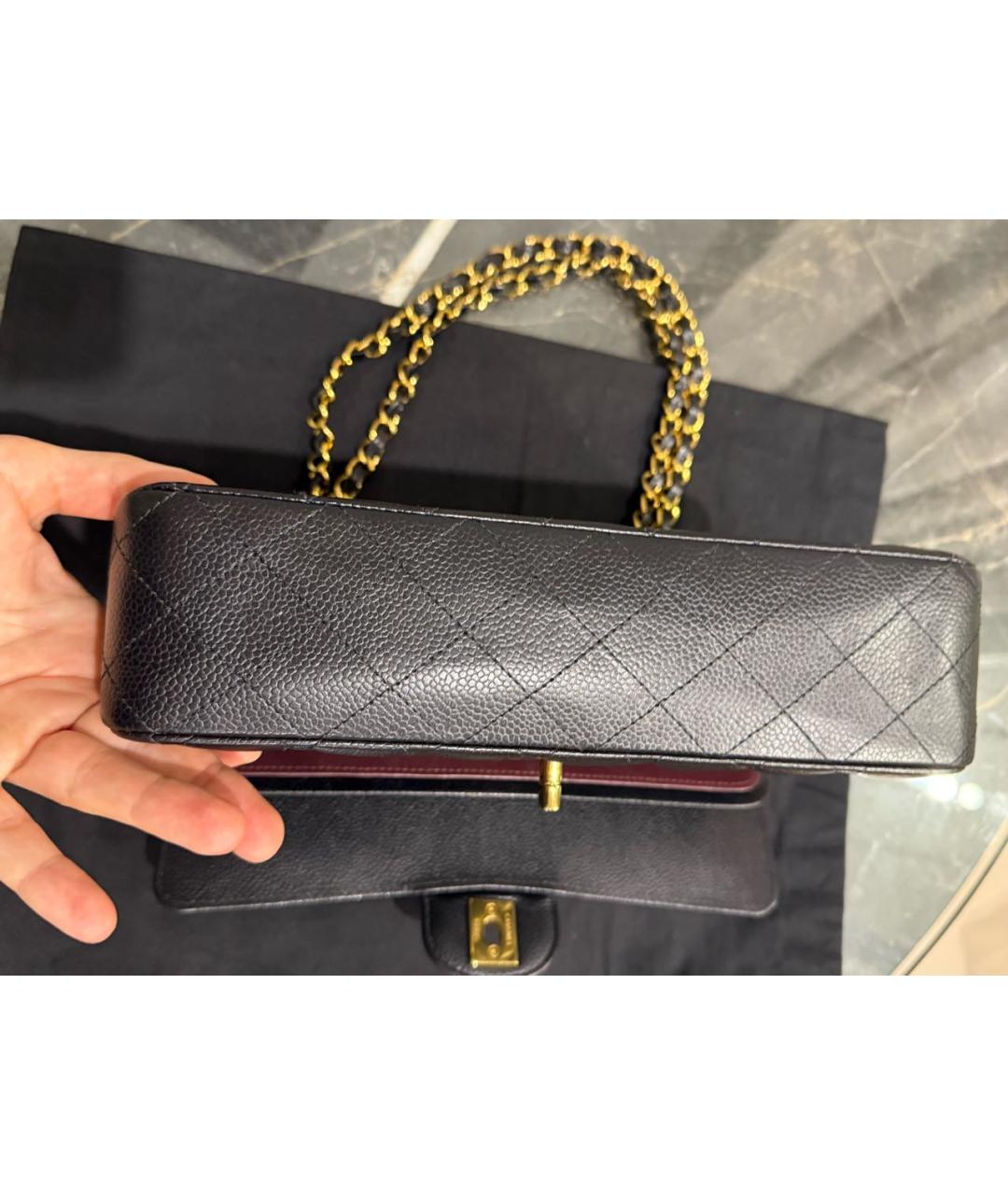 CHANEL Черная кожаная сумка через плечо, фото 8