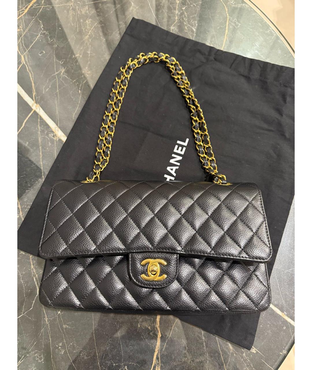 CHANEL Черная кожаная сумка через плечо, фото 9