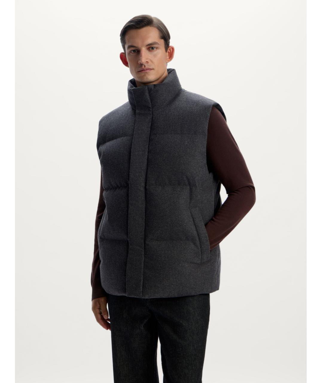 12 STOREEZ Серый шерстяной жилет, фото 6