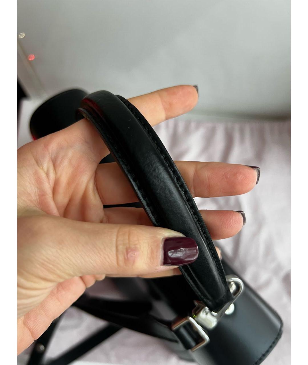 COCCINELLE Черная кожаная сумка с короткими ручками, фото 5