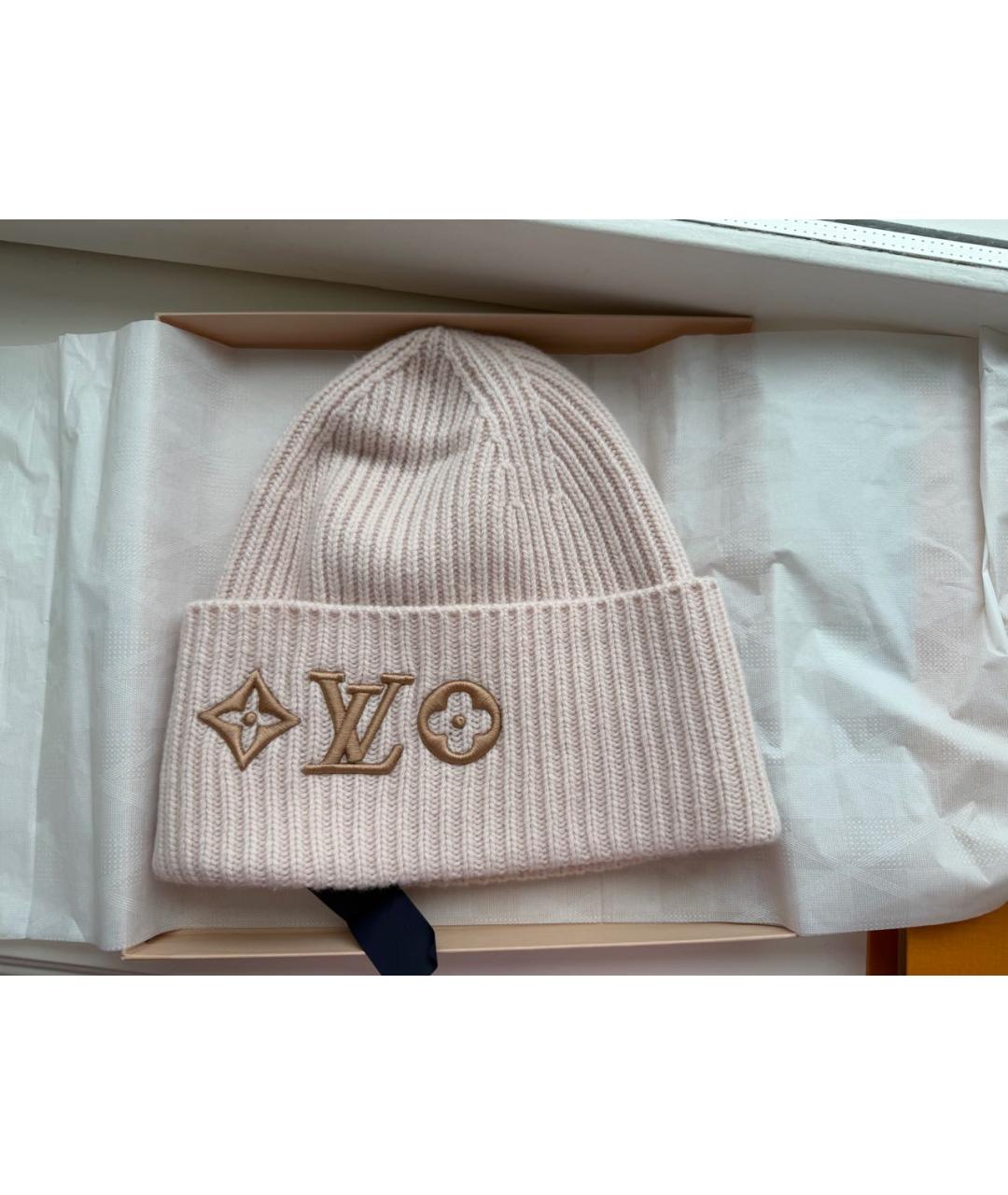 LOUIS VUITTON Розовая шерстяная шапка, фото 5
