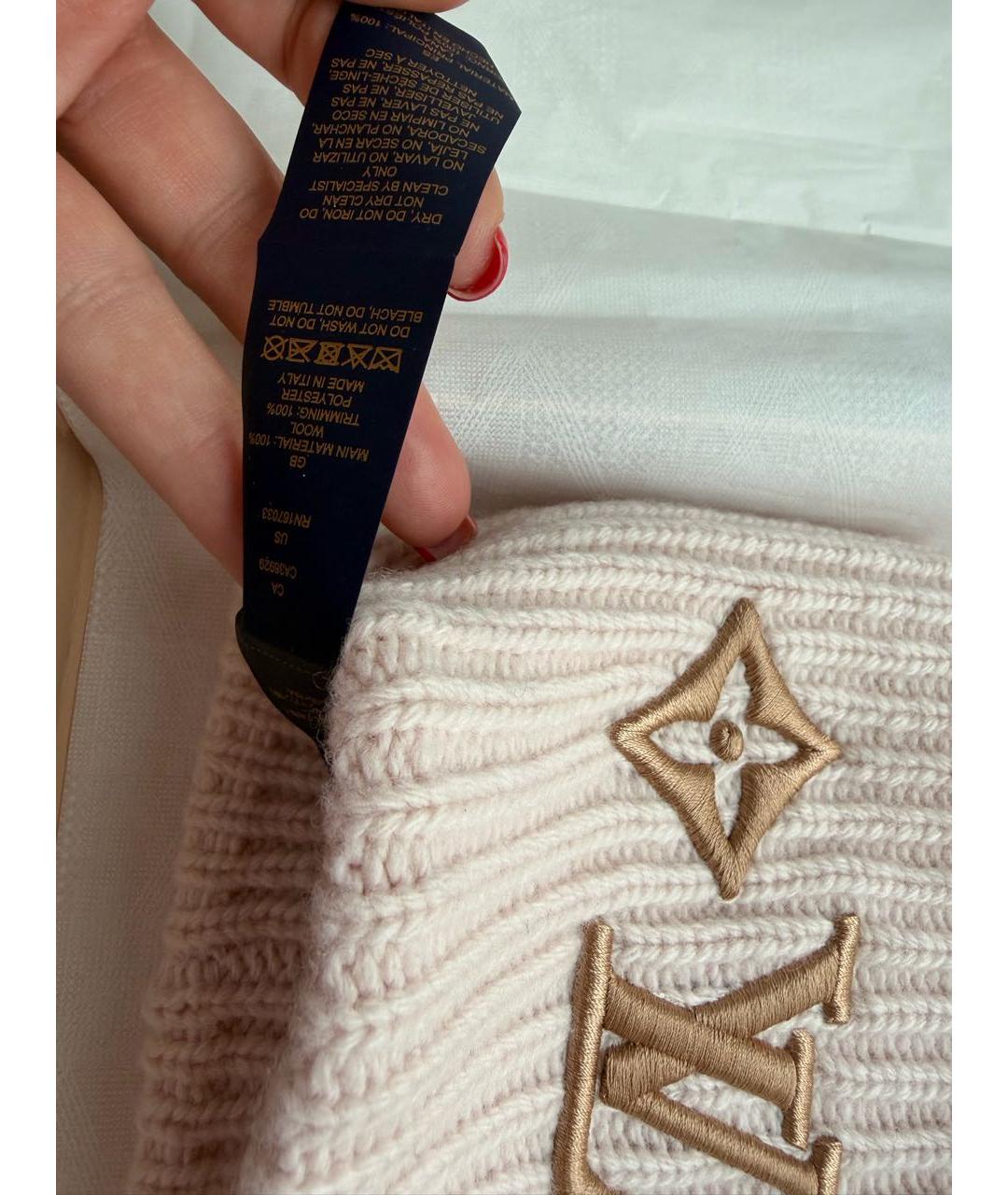 LOUIS VUITTON Розовая шерстяная шапка, фото 3