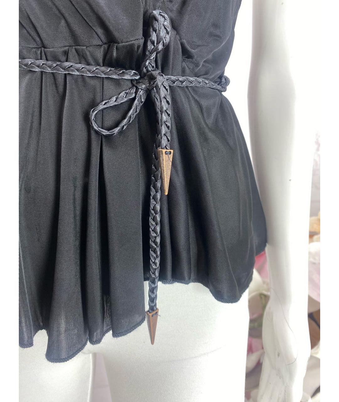 PINKO Черная вискозная майка, фото 6