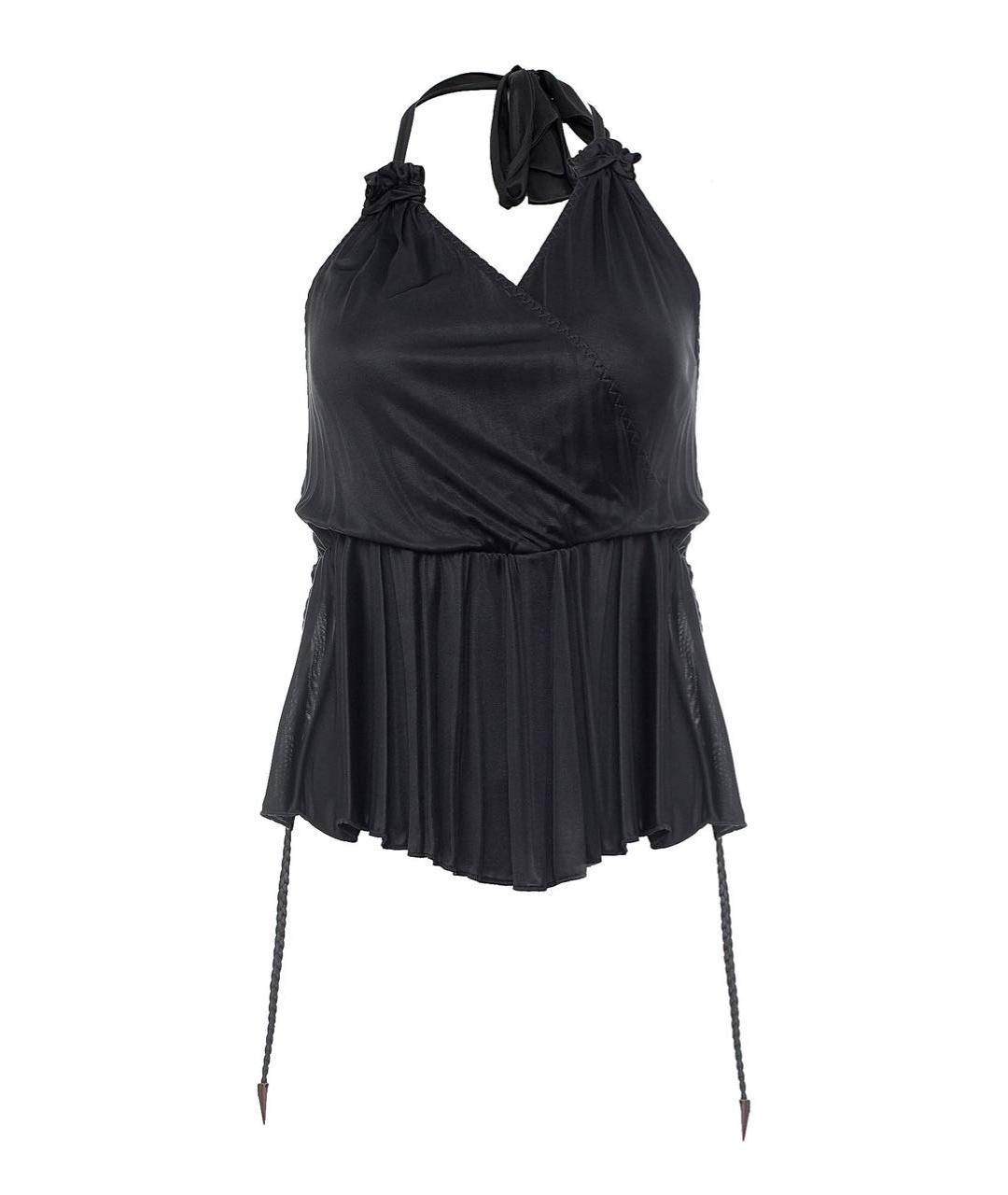 PINKO Черная вискозная майка, фото 1