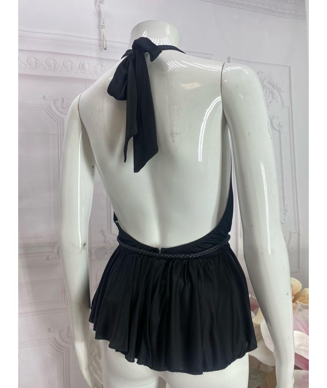 PINKO Черная вискозная майка, фото 7