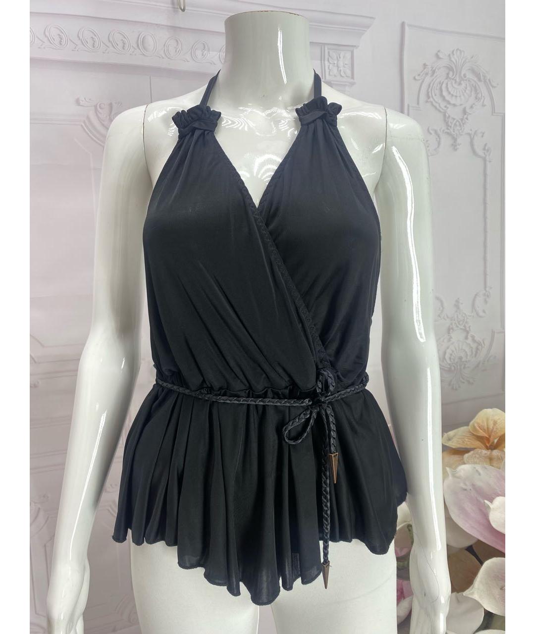 PINKO Черная вискозная майка, фото 3