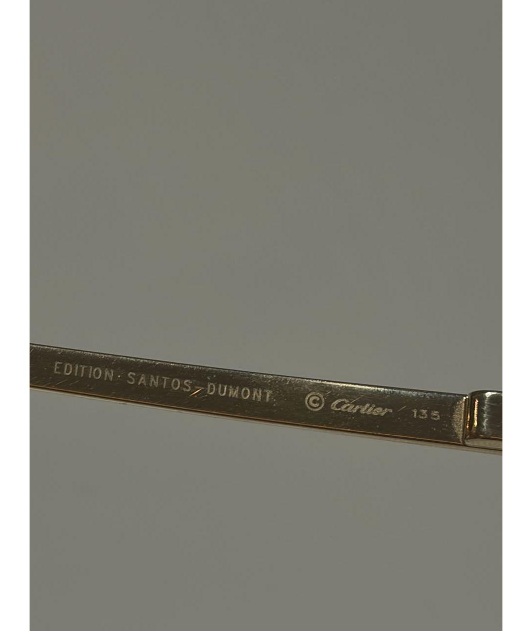 CARTIER Черные металлические солнцезащитные очки, фото 5