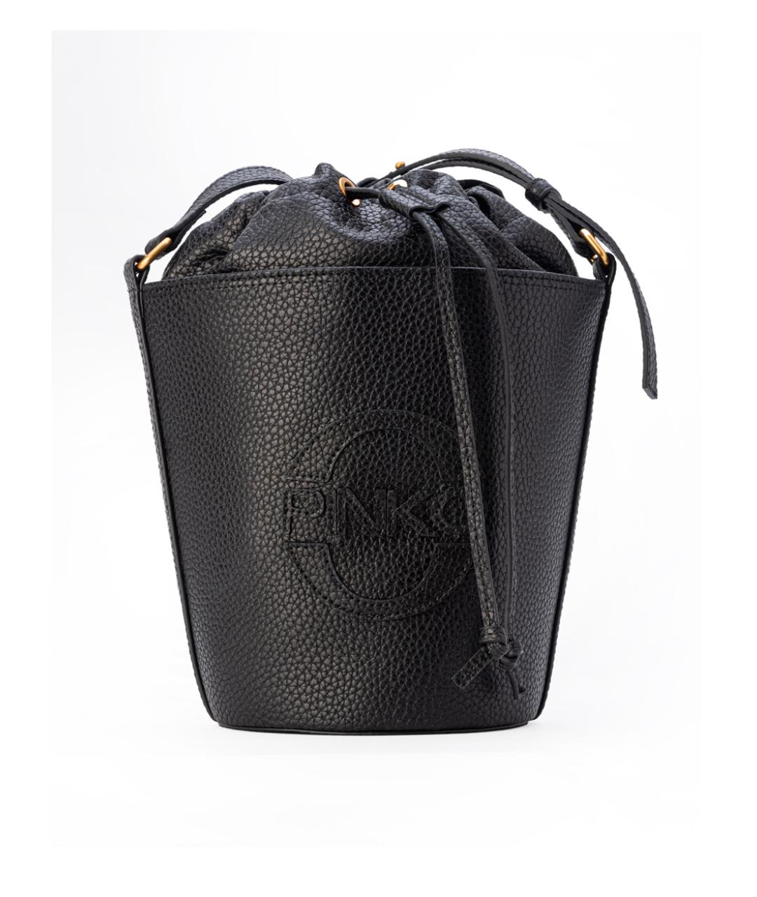 PINKO Черная кожаная сумка через плечо, фото 9