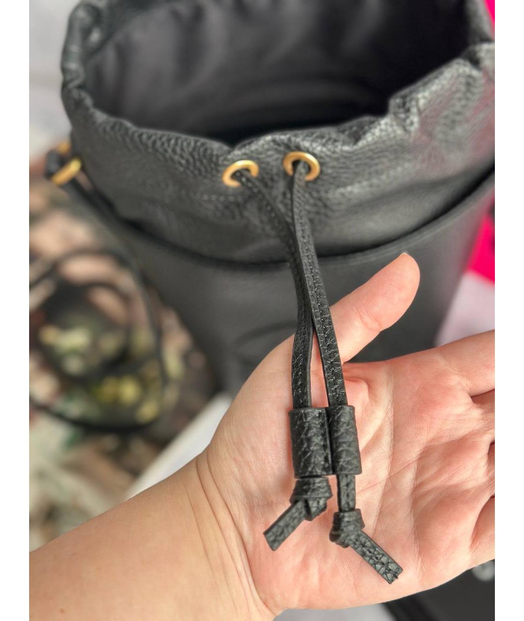 PINKO Черная кожаная сумка через плечо, фото 4