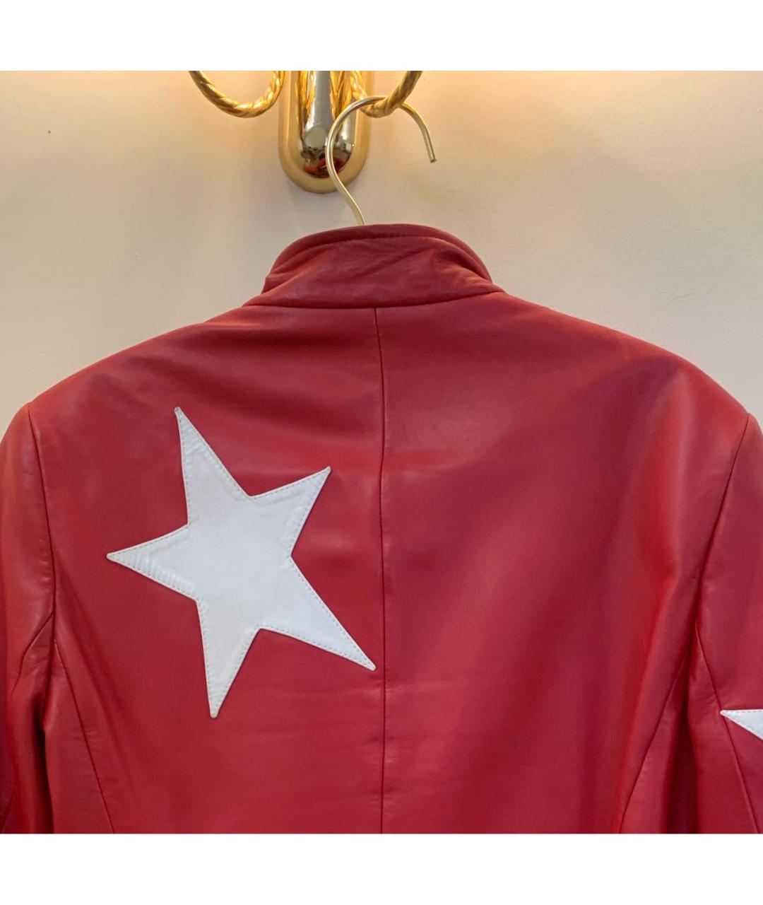 ESCADA Красная кожаная куртка, фото 3