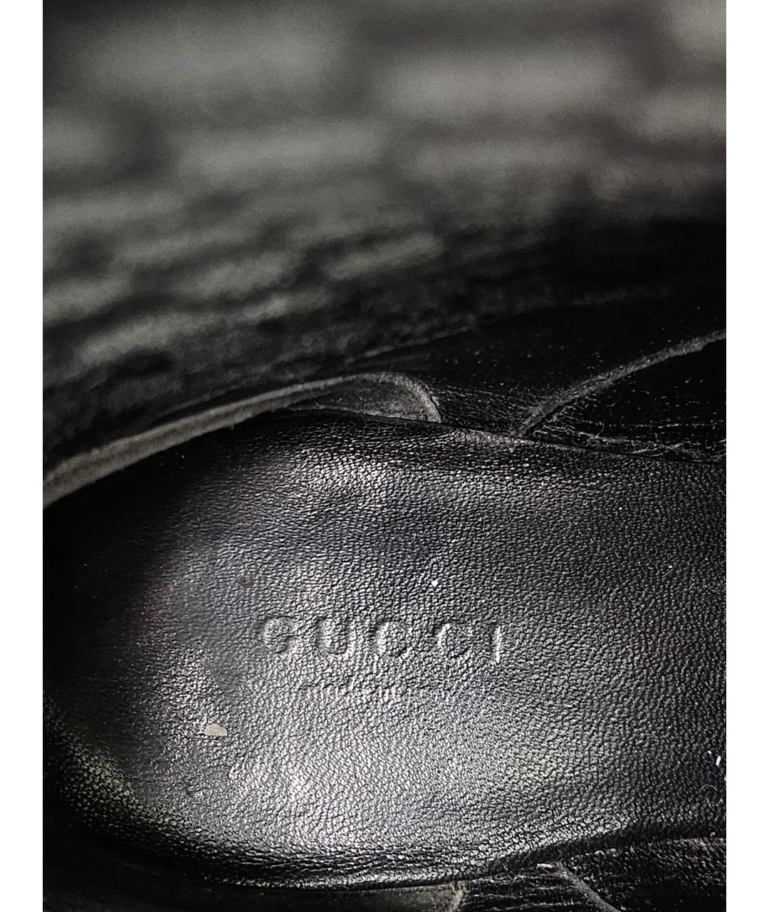 GUCCI Черные кожаные сапоги, фото 7