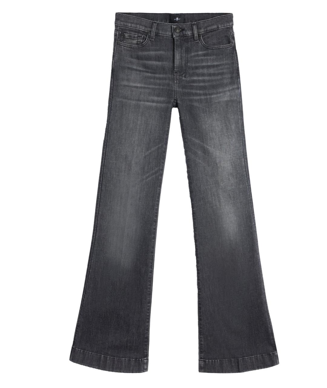 7 FOR ALL MANKIND Серые хлопковые джинсы клеш, фото 1