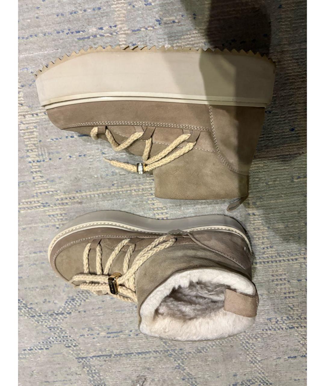 INUIKII Бежевые замшевые ботинки, фото 5