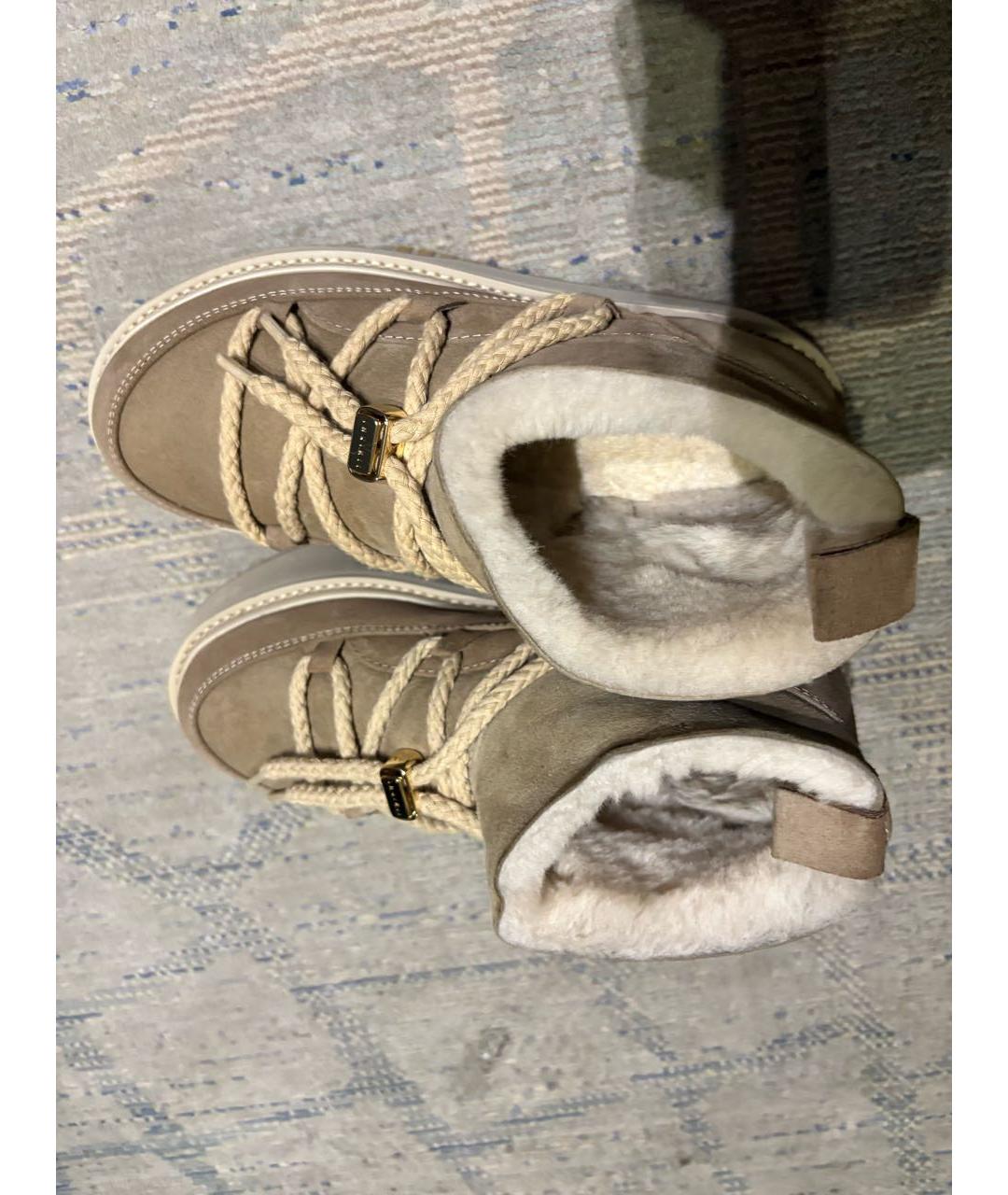 INUIKII Бежевые замшевые ботинки, фото 4