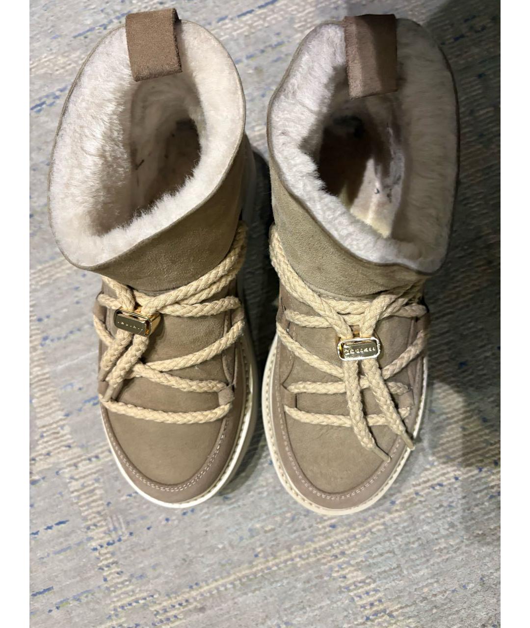 INUIKII Бежевые замшевые ботинки, фото 3